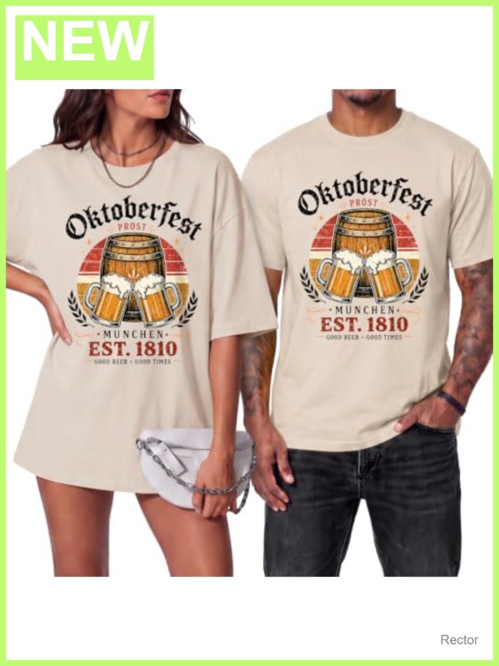 Oktoberfest Beer Graphic Short Sleeve Tee Crew Neck Cotton Novelty T-Shirt